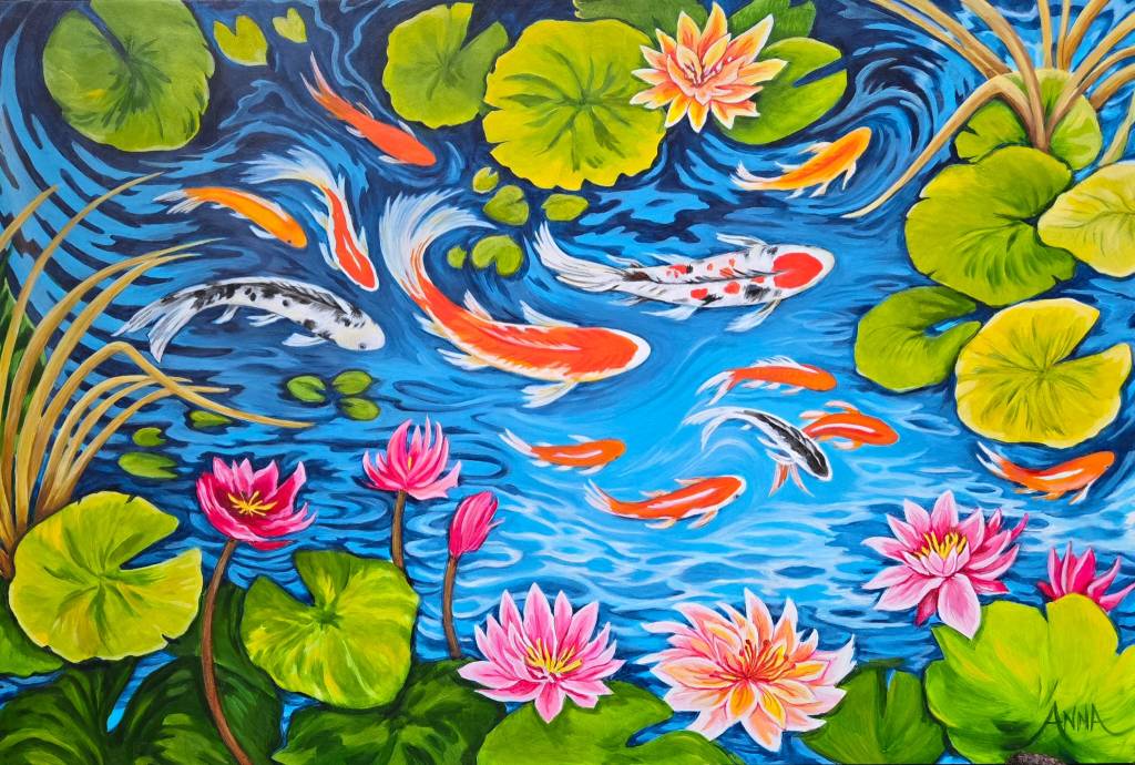 koi painting Victoria, BC