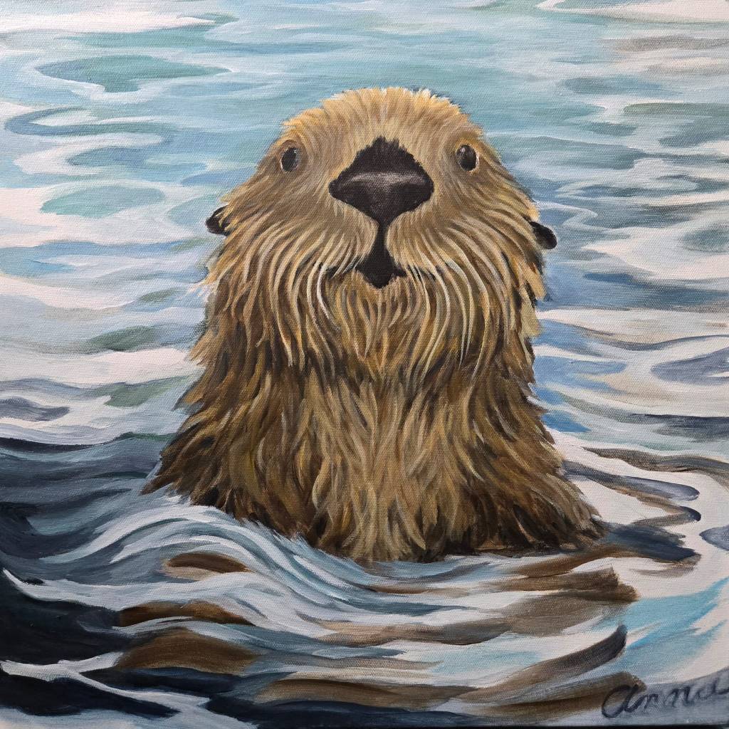 Sea otter painting Victoria, BC