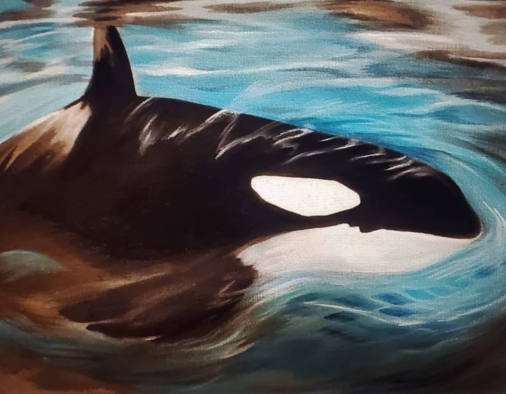  orca painting Victoria, BC